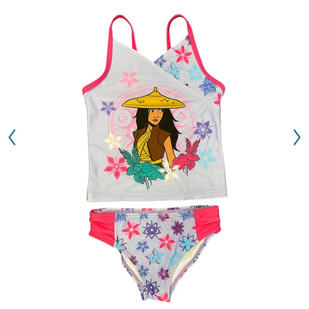 Girl’s DISNEY’S RAY Tankini Too & Bottom Swimsuit Set Size 4